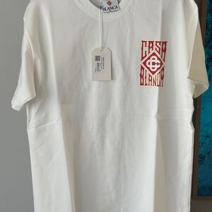 Red and White Short Sleeve Tees